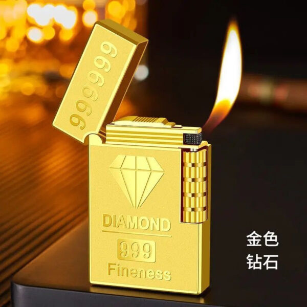 Bật Lửa Gas Diamond 999 Mạ Bạc Cao Cấp