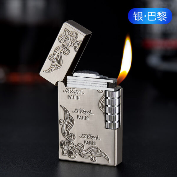 Bật Lửa Gas Đá Mạ Vàng Hoa Văn Kim Tự Tháp Cao Cấp – Sang Trọng Và Đẳng Cấp