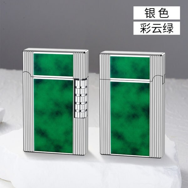 Bật Lửa Dupont Vỏ Bạc Màu Xanh Đậm