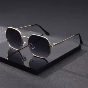 Kính Mát Unisex Dáng Lục Giác Thời Trang Chống UV Cao Cấp