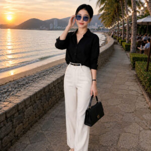 Kính mát nữ thời trang không viền dáng vuông cao cấp chống UV phong cách sang trọng